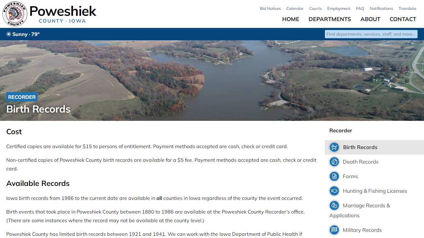 Birth Records - Poweshiek County, Iowa